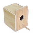 Peticare Wooden Nest Box For Outside Mount With Dowel Small PE145707